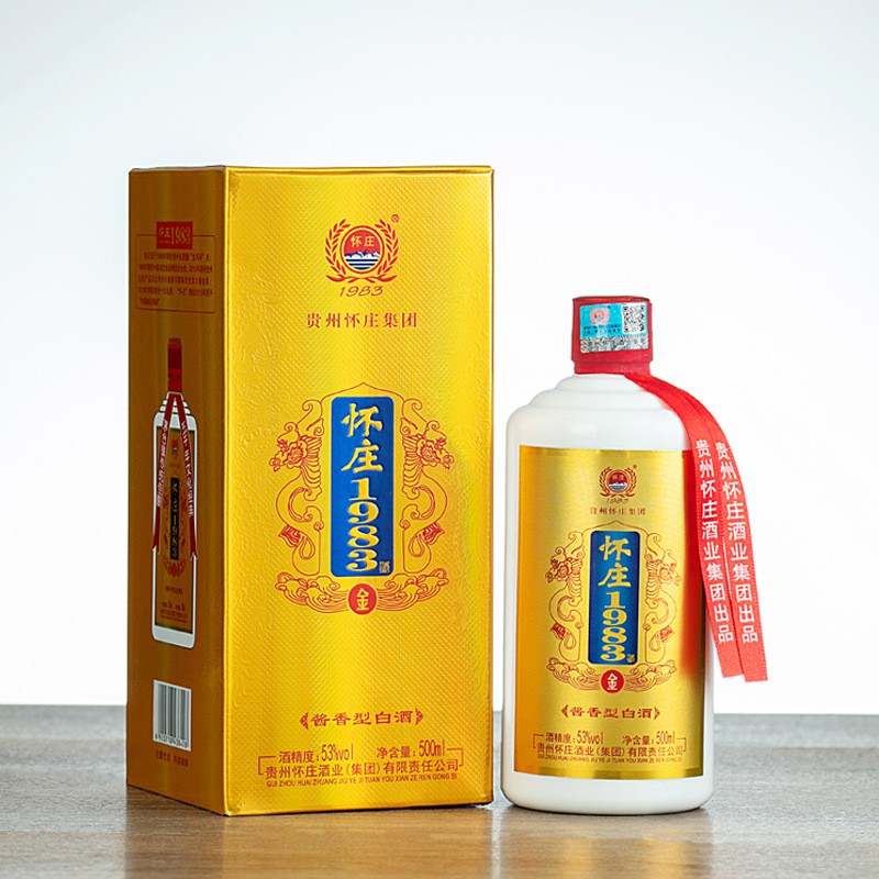 贵州茅台镇53度酱香型白酒怀庄酒1983金礼盒装整箱6瓶批发粮食酒图3