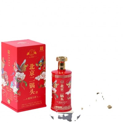 北京二锅头 白酒 永丰 清香纯粮 龙凤呈祥500ml 6瓶装46度 黄 红