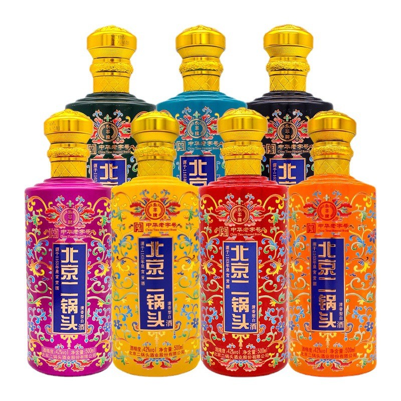 永丰 北京二锅头 42度七星高照 清香白酒 单瓶 整箱7瓶7色 礼品酒图3