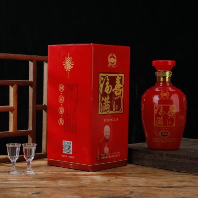 喜福满门白酒批发浓香型粮食酒古井镇喜酒白酒 粮食酿造42°白酒