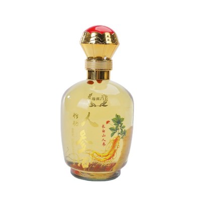 福满门白酒批发人参酒52度五年种植人参浸泡酒750ml*2礼盒装白酒