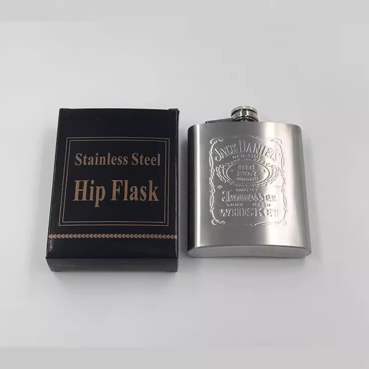 批发1盎司-10盎司不锈钢酒壶 whiskey户外随身小酒壶杰克丹尼酒瓶图3