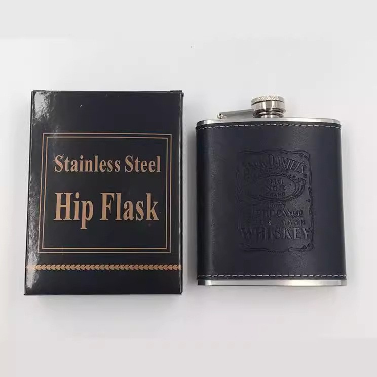批发1盎司-10盎司不锈钢酒壶 whiskey户外随身小酒壶杰克丹尼酒瓶图2